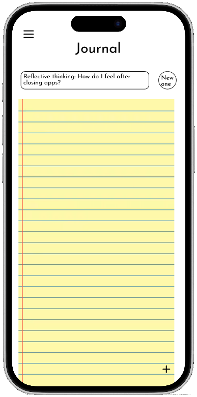 ROMO Reflective Journal on tactile lined yellow paper
