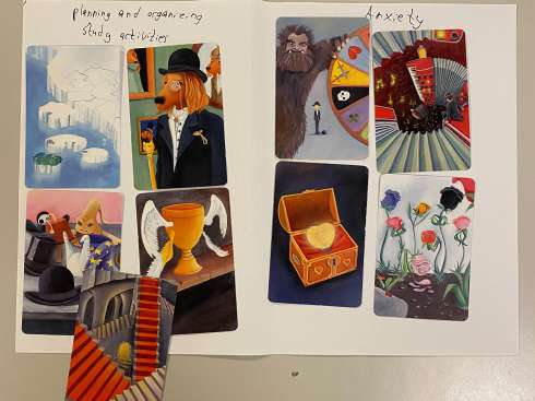 Dixit cards moodboard created during the participatory design workshop by Table B